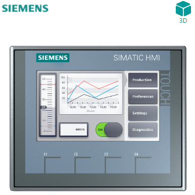 SIMATIC HMI，KTP400 Basic， 精簡面板， 按鍵式/觸摸式操作， 4